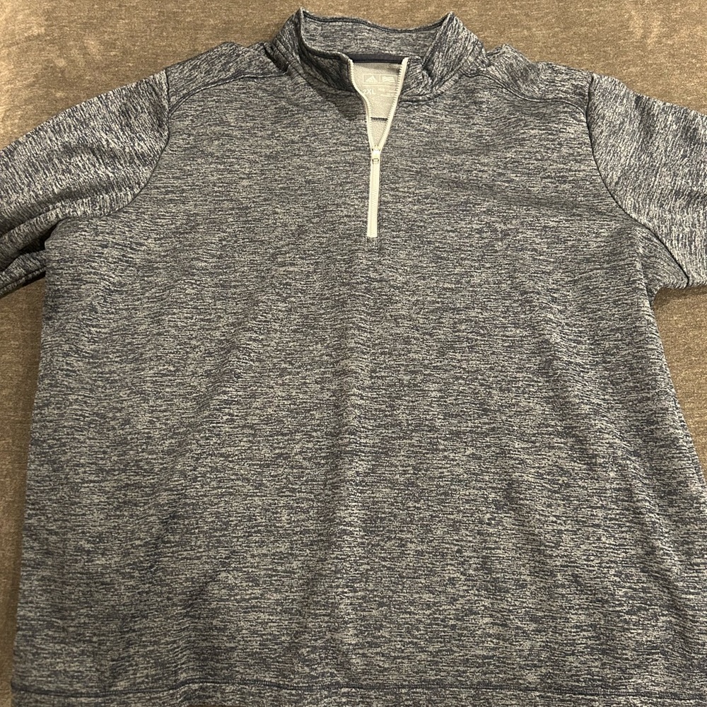 Adidas Navy Heather Quarter-Zip Pullover